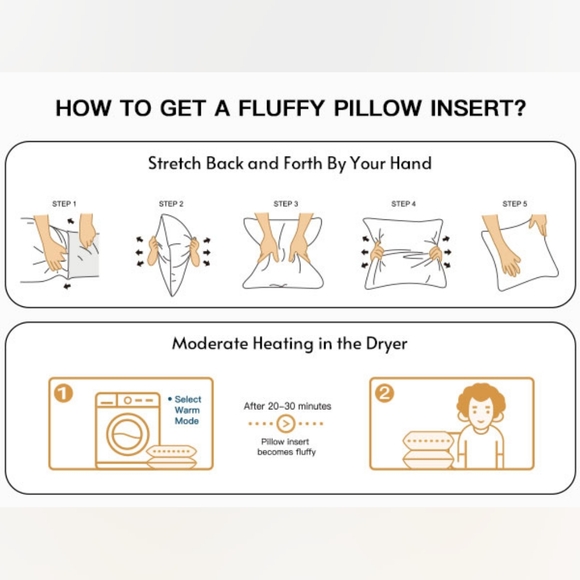 Pack of 2 Down and Feather Throw Pillow Inserts, 28 x 28 Soft Fluffy - Picture 8 of 10